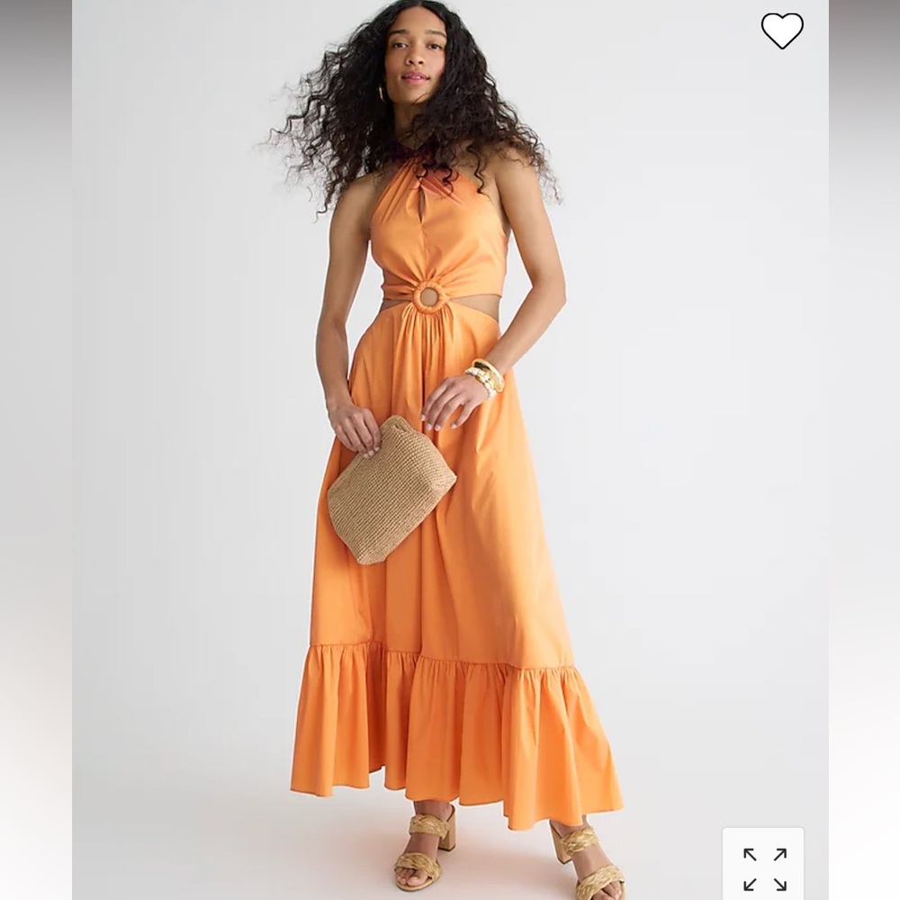 Elegant Orange Maxi Dress
